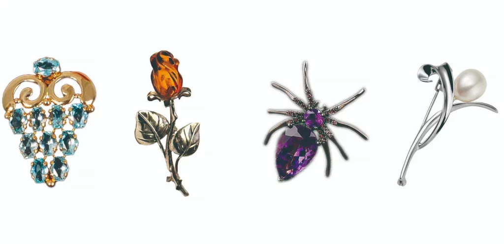 Semi Gemstone and Zirconia Pins